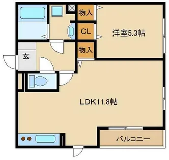 リレント武庫之荘【3階】の間取り