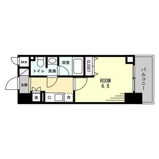 KDXレジデンス難波南【7階】の間取り
