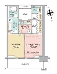 グラングリーン大阪 THE NORTH RESIDENCE【17階】の間取り
