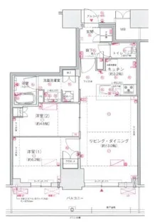 ジオタワー大阪十三【21階】の間取り