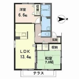 フェリシティーA・C【1階】の間取り