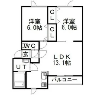 VIVACE【105号室】の間取り