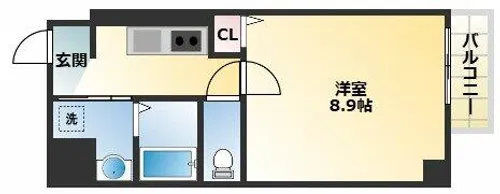 RB桑津【8階】の間取り