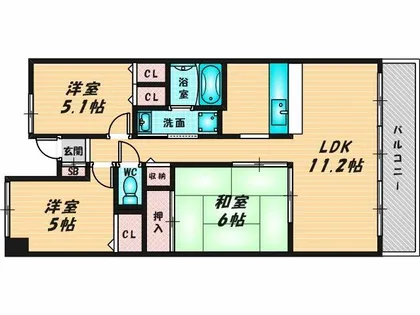 ファミーユ2002【3階】の間取り