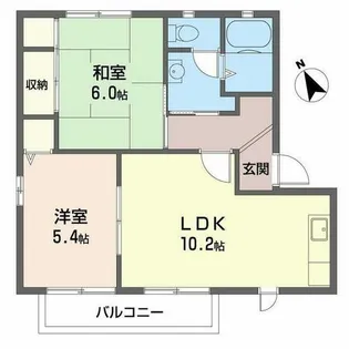 バリュージュ保田【0202号室】の間取り