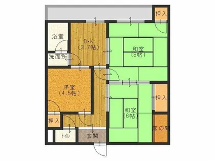 寺本マンション【1階】の間取り