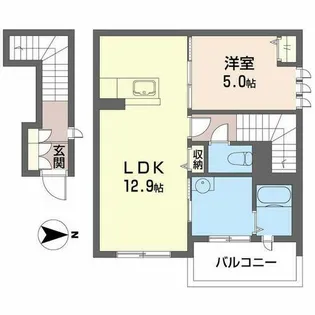 シャーメゾン堀止【0202号室】の間取り