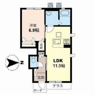 ラ・フルールII【2103号室】の間取り