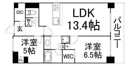 大阪府大阪市北区天満橋1丁目【マンション】の間取り
