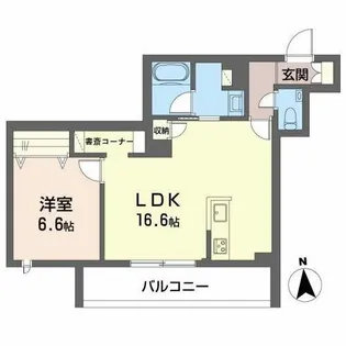 フローラルI【0203号室】の間取り