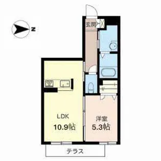 シャーメゾン南城戸【0102号室】の間取り