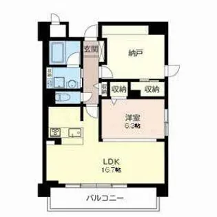 セリシール夙川苦楽園【0313号室】の間取り