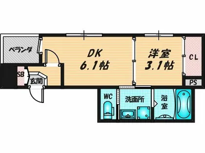 メゾン・シャドール小路【2階】の間取り
