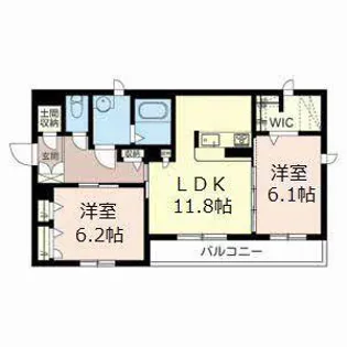シャーメゾン スパーツィオ【0302号室】の間取り