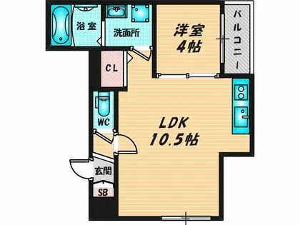 GRANDIR新深江【3階】の間取り