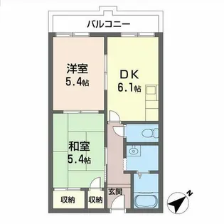 グリーン・ファンタン【0202号室】の間取り