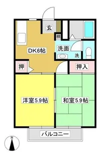 フレグランス豊岡A【205号室】の間取り
