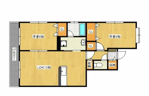 コイヌール・アベリア館【303号室】の間取り