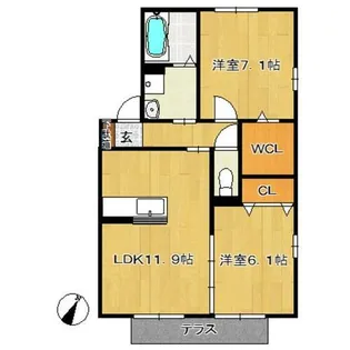 ヴィエントⅡ【1階】の間取り