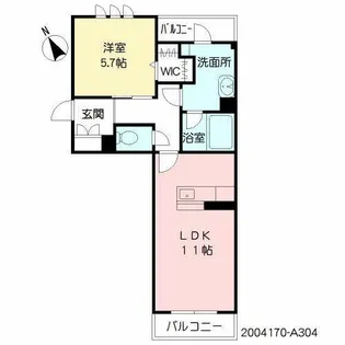 SHAMAISON VIVACE【A0304号室】の間取り