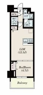 Dimus北浜【4階】の間取り