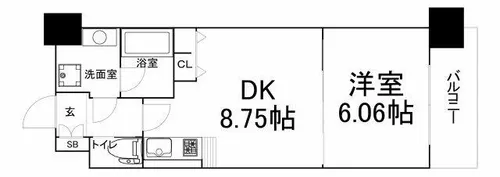 グランシス天満橋【10階】の間取り