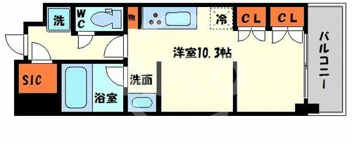 KDX堺筋本町レジデンス【3階】の間取り
