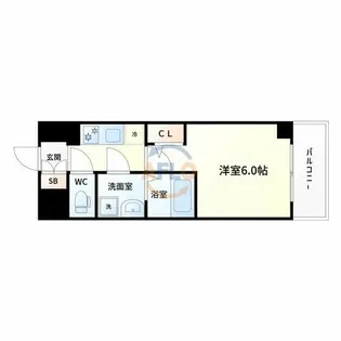 エスリード大阪プライムゲート【2階】の間取り