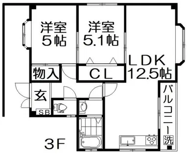 La Luce高柳【3階】の間取り