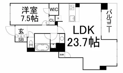 グレンパーク梅田北【12階】の間取り