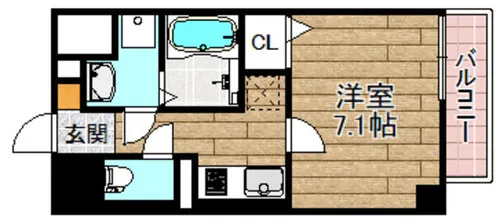 K&K芥川【601号室】の間取り
