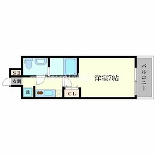 TOYOTOMi STAY Premium 難波桜川【401号室】の間取り