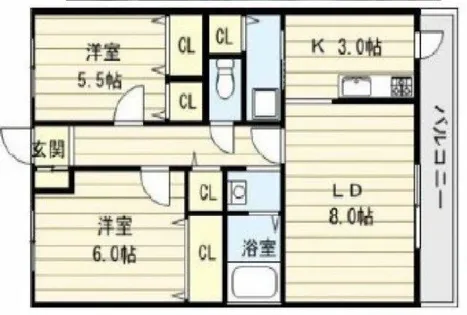 アグリアーブル【1階】の間取り
