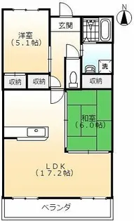 カーサベルジオーノ【201号室】の間取り