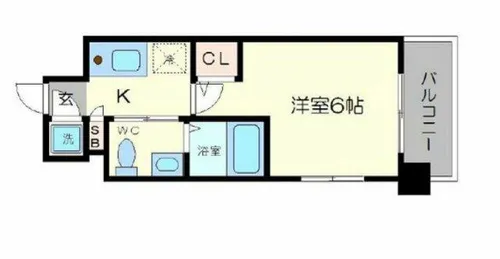 エスリード京橋ノースプレイス【3階】の間取り