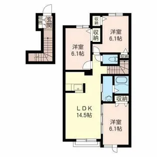 シャーメゾンベネフィットII【00206号室】の間取り