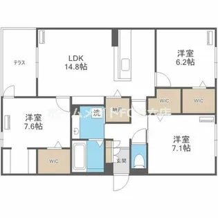 アンサンブル大今里【2階】の間取り