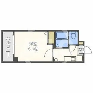 ブリストル神崎【6階】の間取り