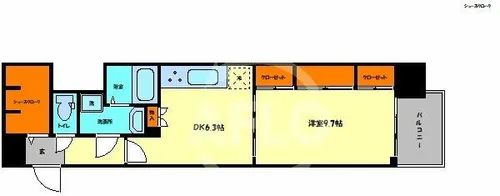 プレサンス堺筋本町駅前【3階】の間取り