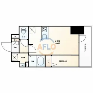 S-RESIDENCE堺筋本町Deux【11階】の間取り
