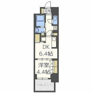 コンフォリア北堀江一丁目【6階】の間取り