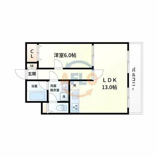 阪神ハイグレードマンション1番館【3階】の間取り