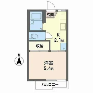 フレグランス北野【0202号室】の間取り