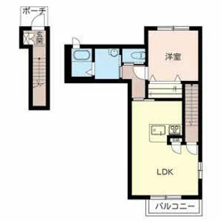 アブリーズ幸【2階】の間取り