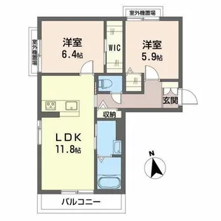 グラン・エストヴィル【3階】の間取り