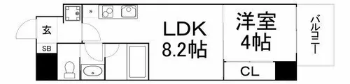 ブエナビスタ桜ノ宮イースト【4階】の間取り