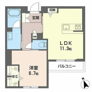 シャーメゾン 木の実【0202号室】の間取り