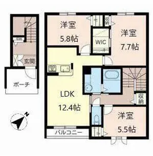 プリムローズ【A202号室】の間取り
