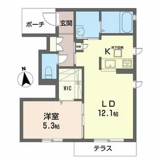 HOLLY ALLEY【0102号室】の間取り