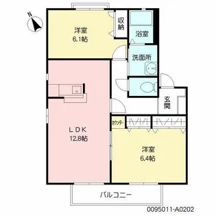 アヴェニール泉 A棟 ♯【A0202号室】の間取り